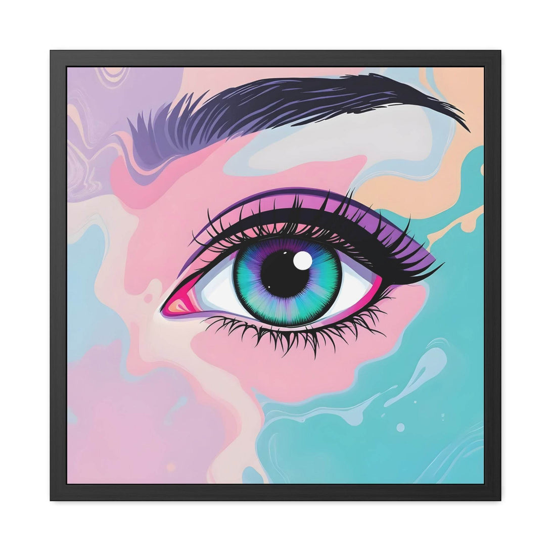 PsEyeFlow #2 – Lucid Gaze. ( wood Framed semi-gloss coated paper ) - Highdellic