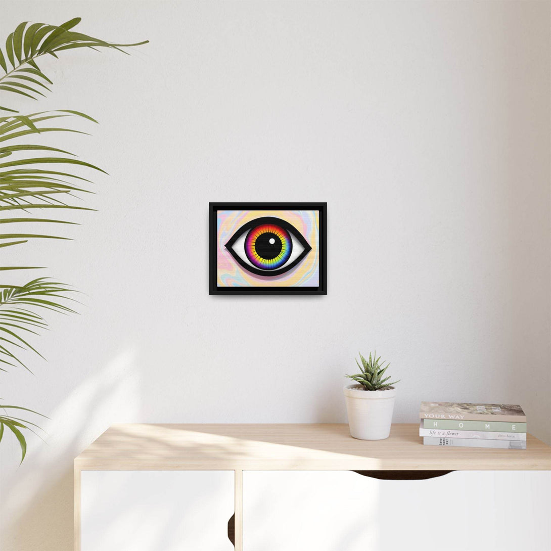 PsEyeFlow #25 - Chromatic Horizon. (Matte Canvas, Framed (Multi-color)) - Highdellic
