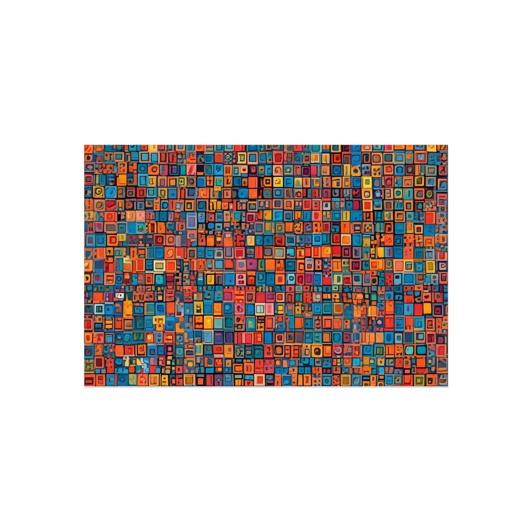 PsEyeCode #1b - Digital Mosaic on Horizontal (3:2) Fine Art Poster - Highdellic