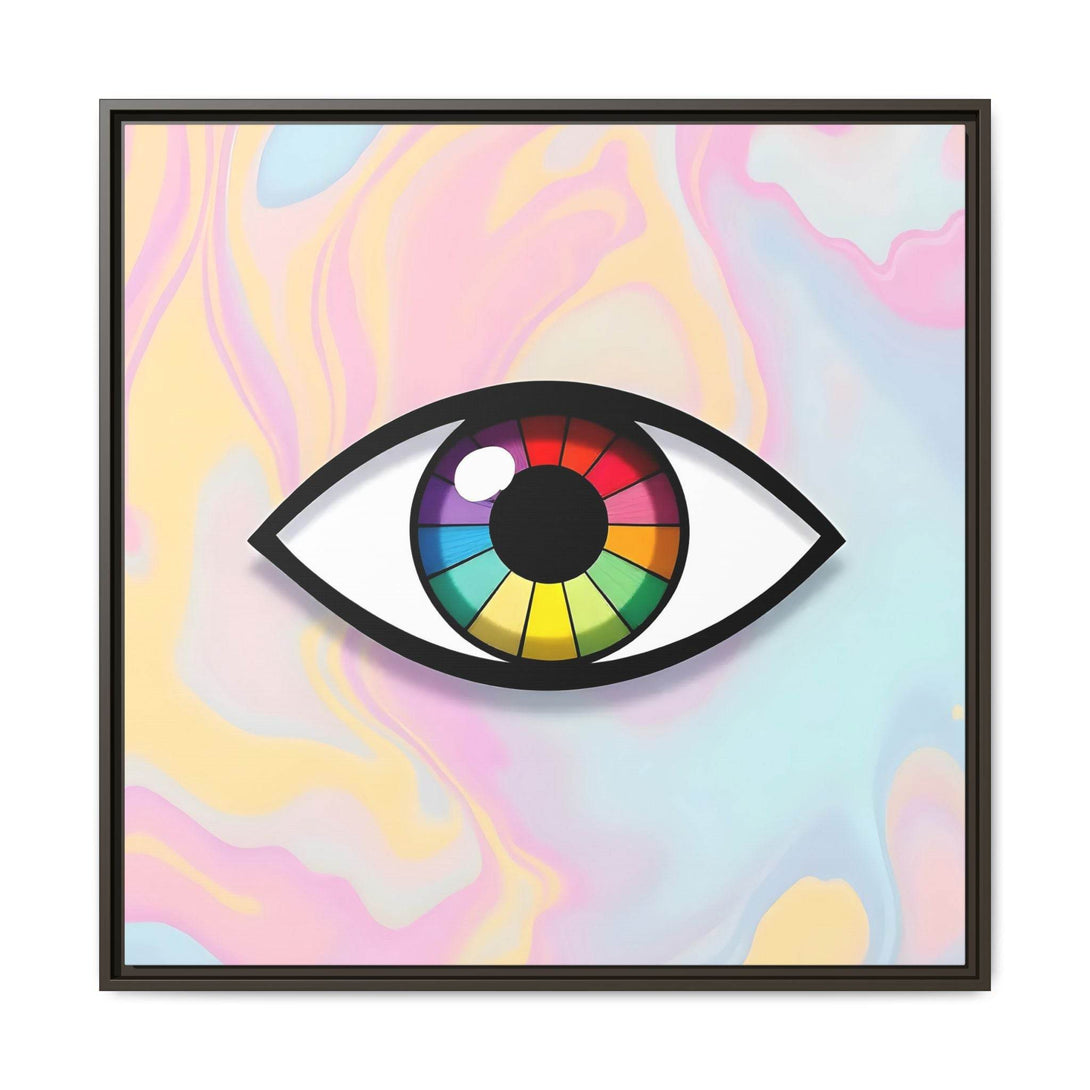 PsEyeFlow 5 - Prism Stare. ( Colorful Framed Matte Canvas Decor ) - Highdellic