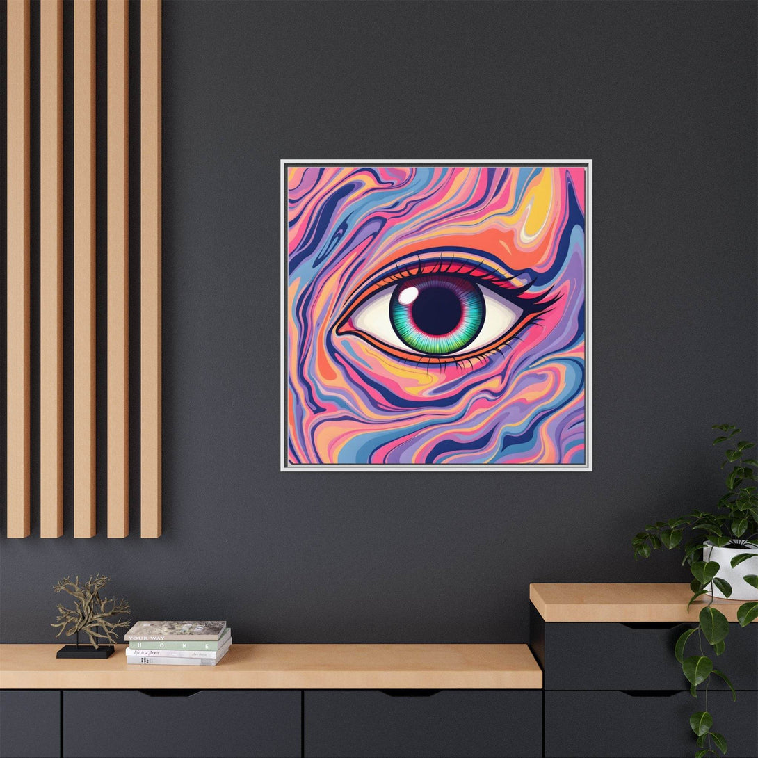 PsEyeFlow #26 - Vivid Echo - (Matte Canvas, Framed (Multi-color)) - Highdellic