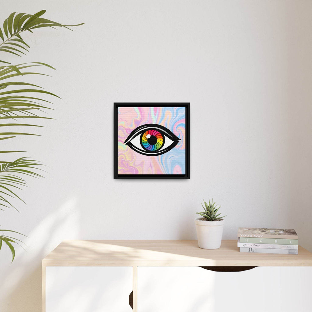 PsEyeFlow #10 - Hypnotic Spectrum. ( Colorful Framed Matte Canvas Decor ) - Highdellic