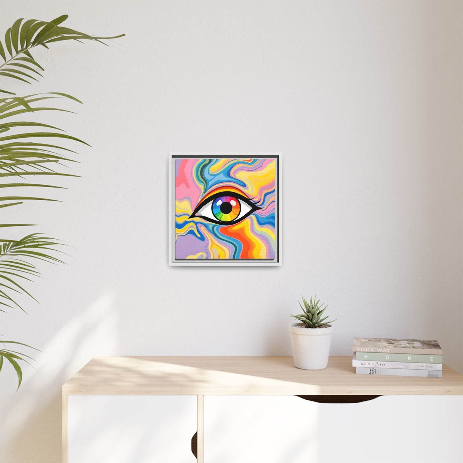 PsEyeFlow #27 - Spectrum Drift. (Matte Canvas, Framed (Multi-color)) - Highdellic