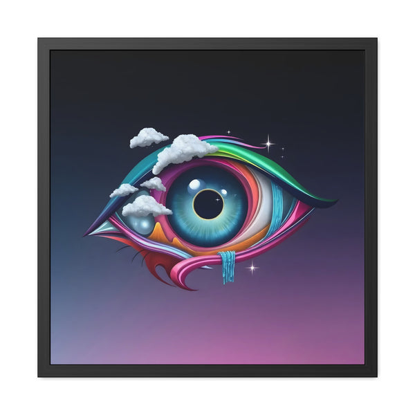 PsEyeDream #19 – Cascade Horizon Gaze (Framed Poster)