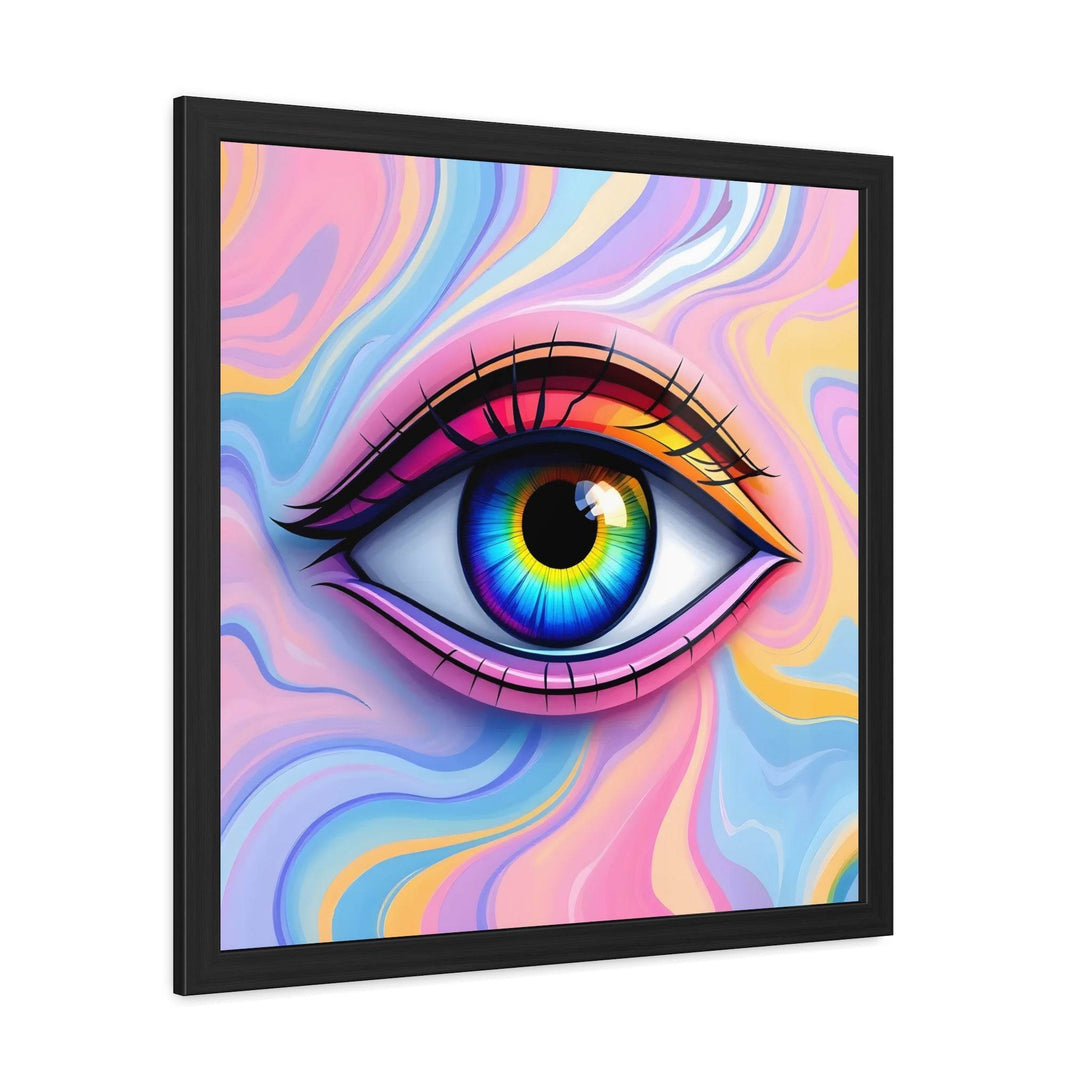 PsEyeFlow #13 - Luminous Gaze. ( wood Framed semi-gloss coated paper ) - Highdellic