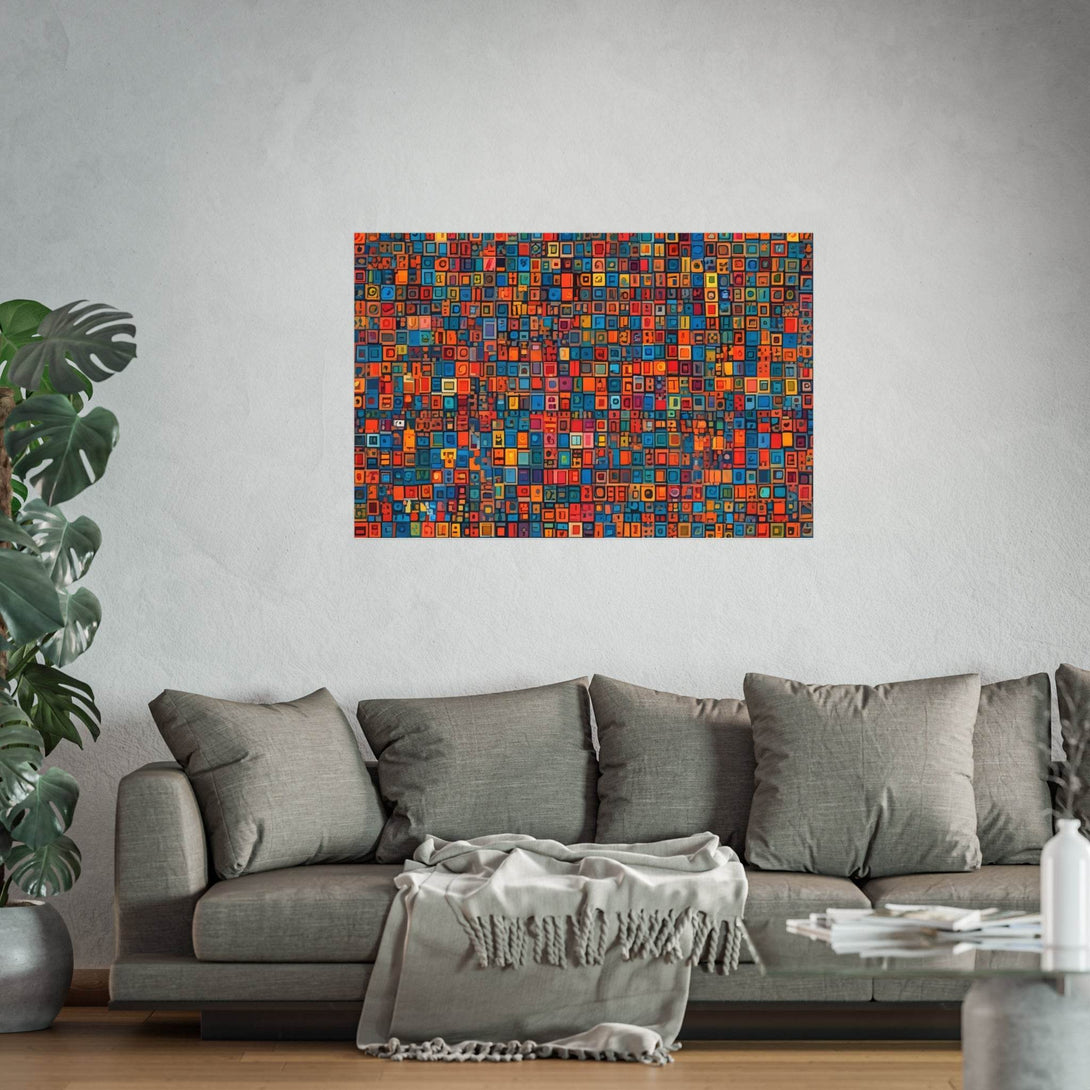 PsEyeCode #1b - Digital Mosaic on Horizontal (3:2) Fine Art Poster - Highdellic