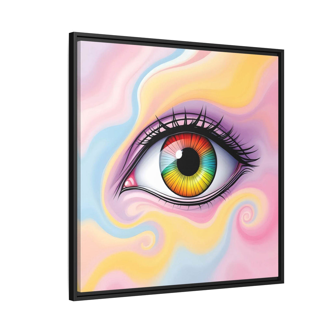 PsEyeFlow #36 – The Whispering Spiral on Framed Matte Canvas - Highdellic