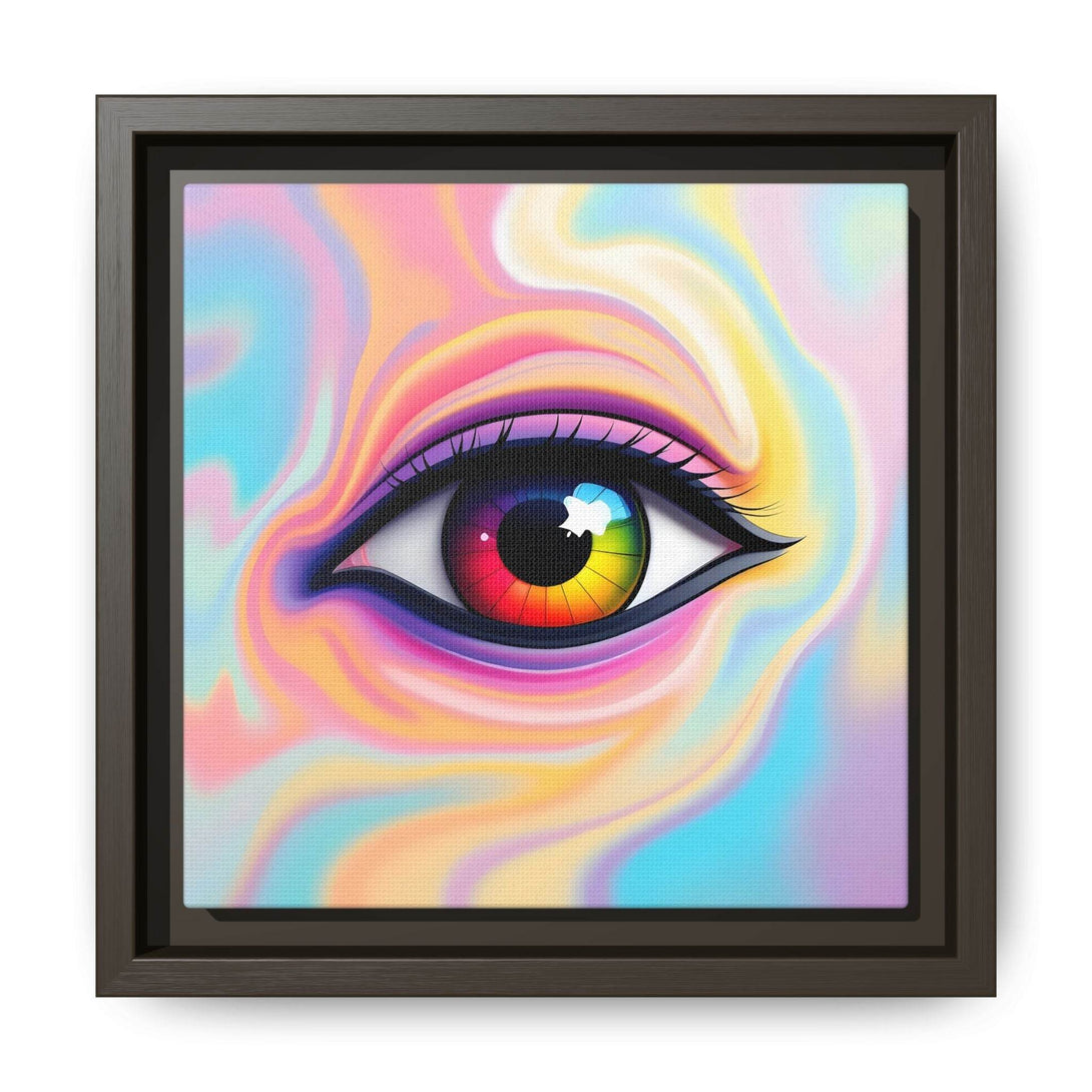 PsEyeFlow #34 – Veil of Visions on Framed Matte Canvas (multi colour) - Highdellic