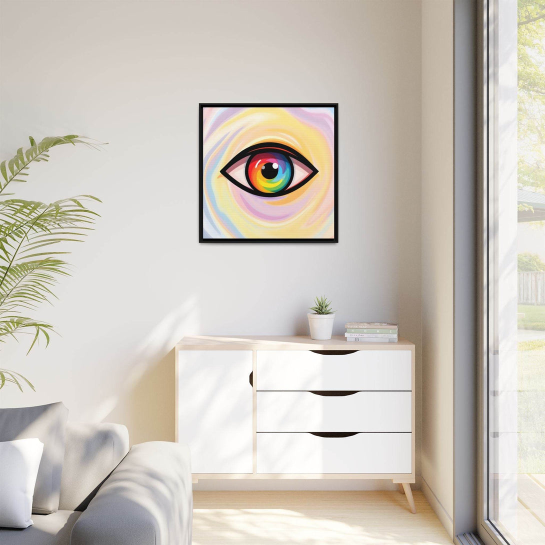 PsEyeFlow #18 - Ethereal Visionb. ( Colorful Framed Matte Canvas Decor ) - Highdellic