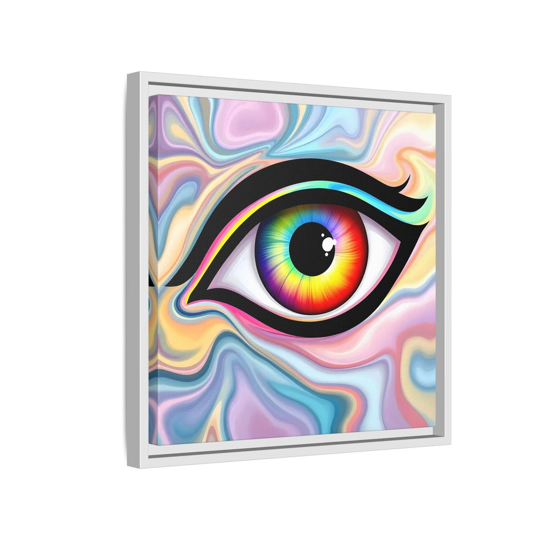 PsEyeFlow #24 - Prism Reflection (Square Matte Canvas, Framed (Multi-color)) - Highdellic