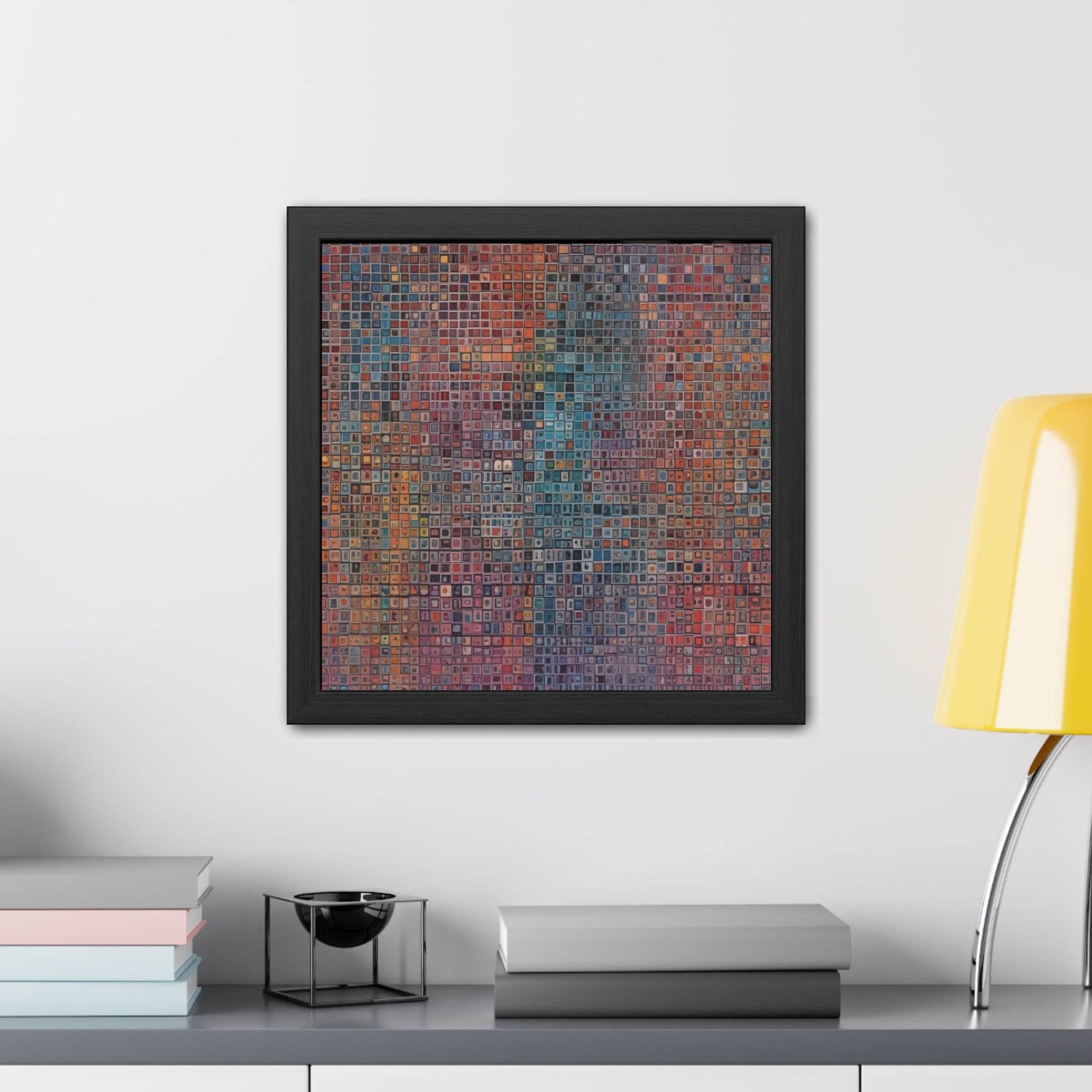 PsEyeCode #2 - Encrypted Echo - (Vibrant Colours Wooden Frame) - Highdellic
