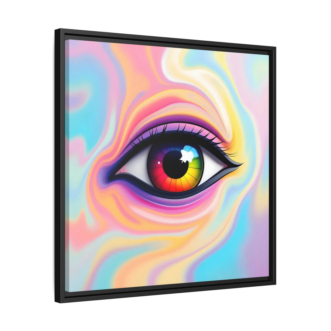 PsEyeFlow #34 – Veil of Visions on Framed Matte Canvas (multi colour) - Highdellic