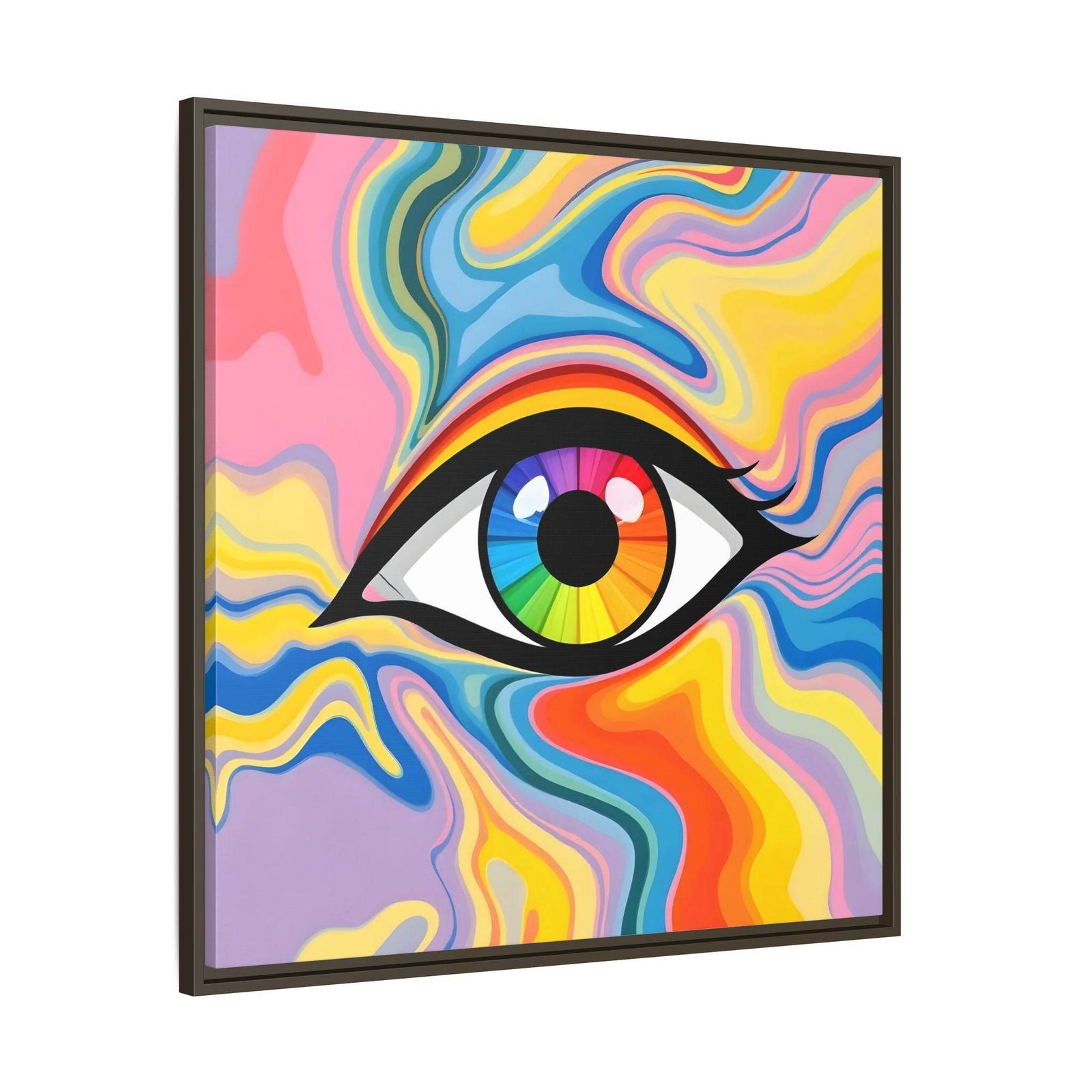 PsEyeFlow #27 - Spectrum Drift. (Matte Canvas, Framed (Multi-color)) - Highdellic