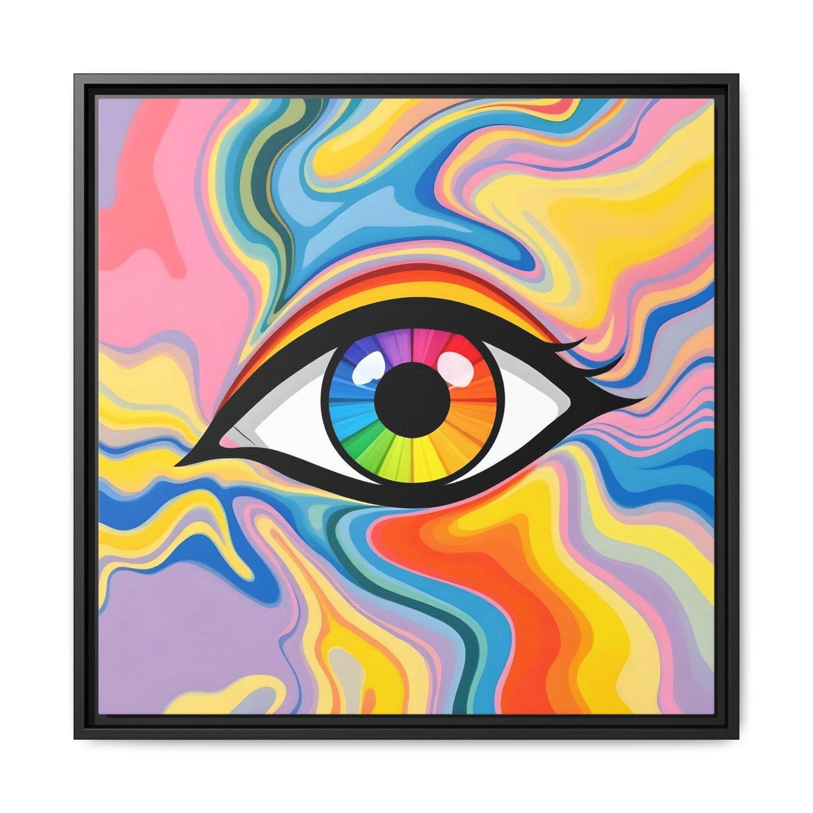 PsEyeFlow #27 - Spectrum Drift. (Matte Canvas, Framed (Multi-color)) - Highdellic