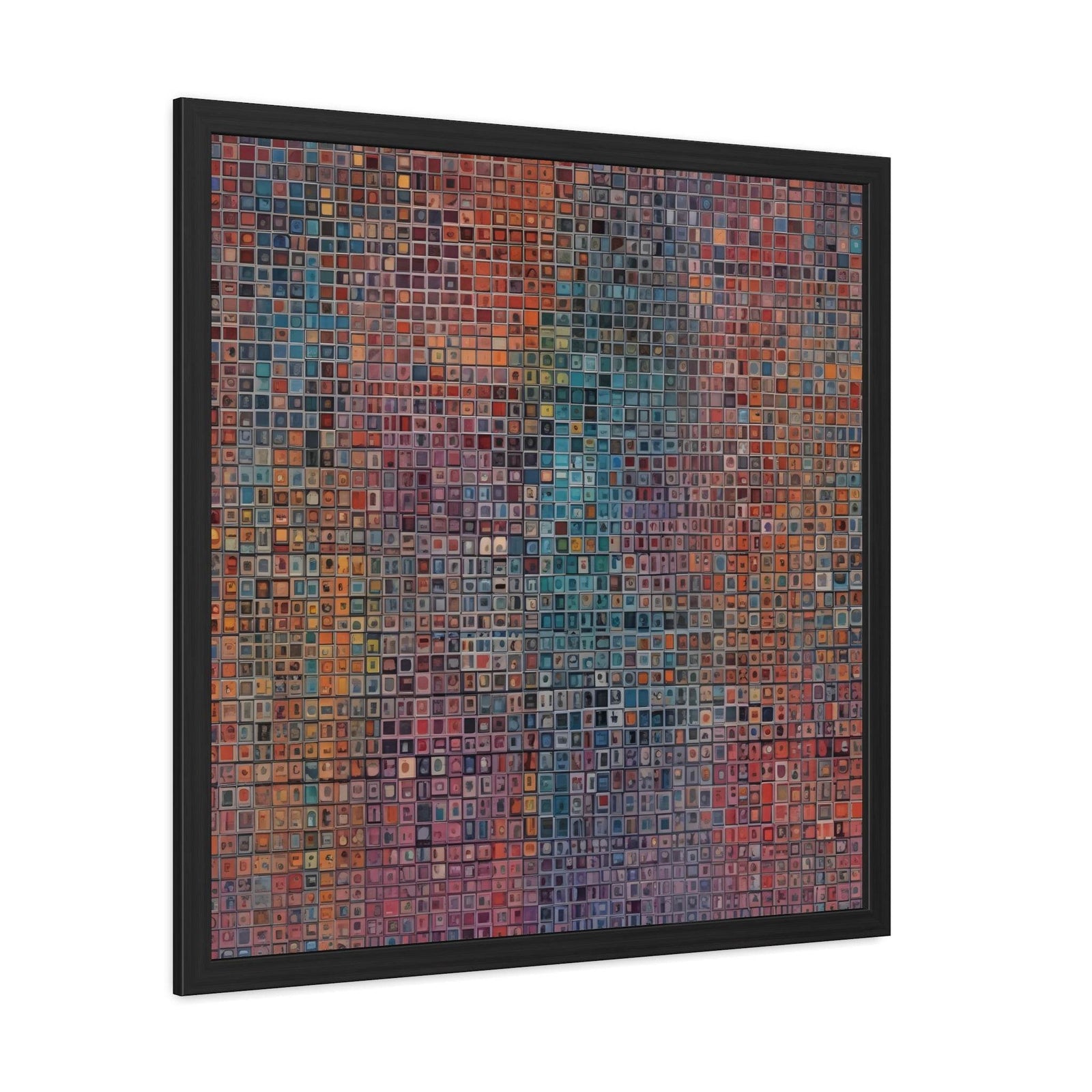 PsEyeCode #2 - Encrypted Echo - (Vibrant Colours Wooden Frame) - Highdellic