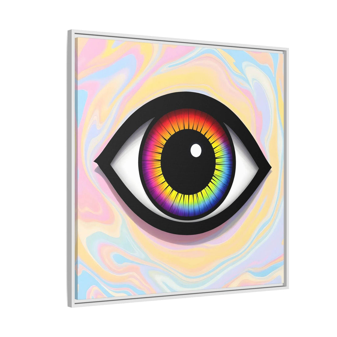 PsEyeFlow #25 - Chromatic Horizon. (Matte Canvas, Framed (Multi-color)) - Highdellic