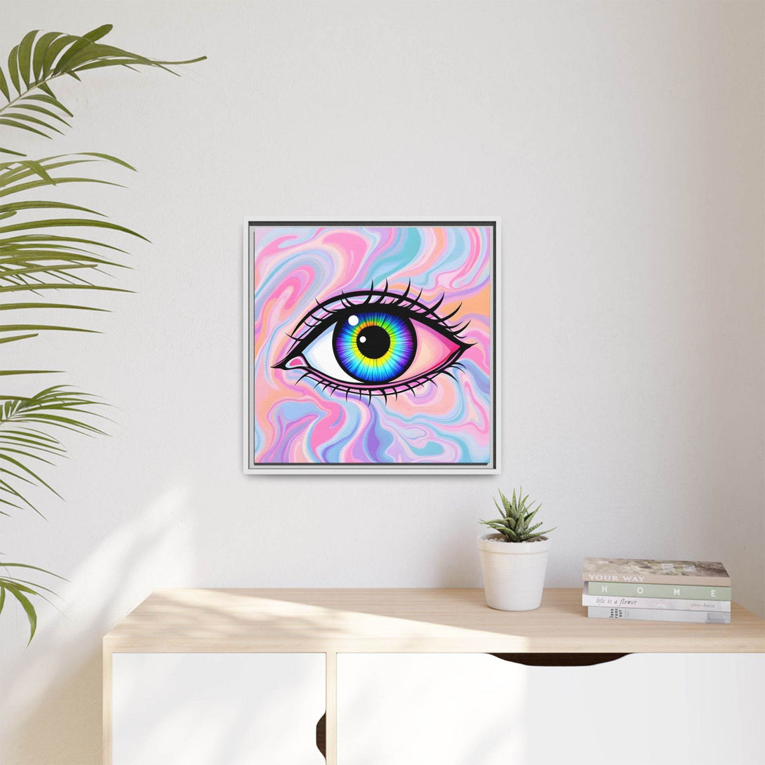 PsEyeFlow #3 – Vivid Mirage (Matte Canvas, Framed (Multi-color)) - Highdellic