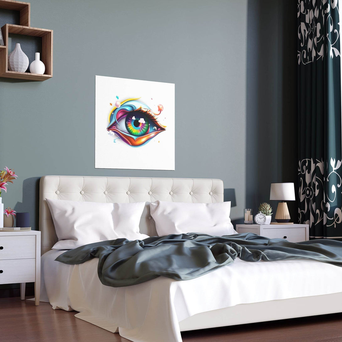 PsEyeDream #4 - Gaze of the Unseen on Premium heavyweight, semi-gloss Silk Poster - Highdellic
