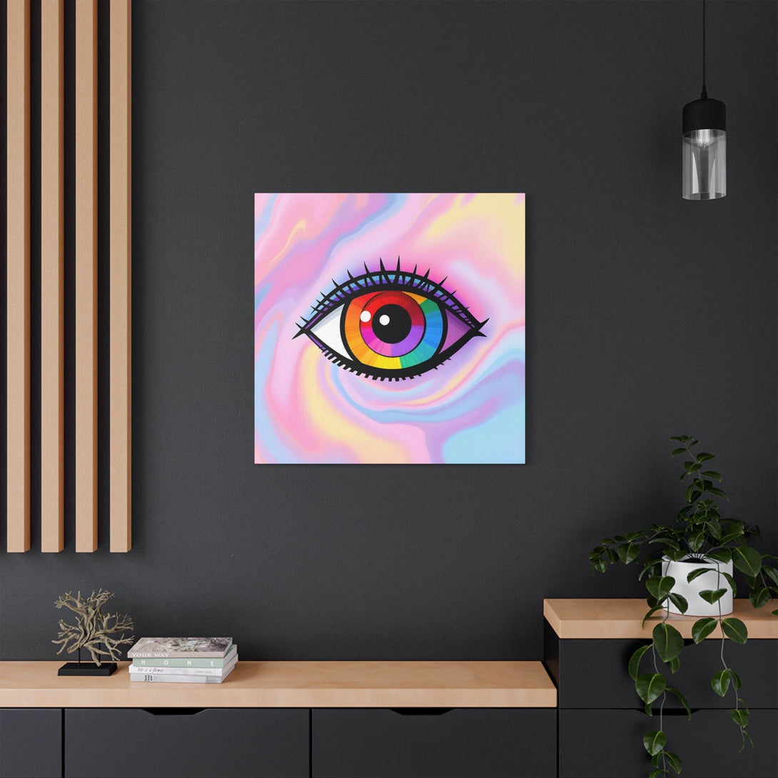 PsEyeFlow #11 - Spectrum Awakening. (Satin Canvas, Stretched) - Highdellic