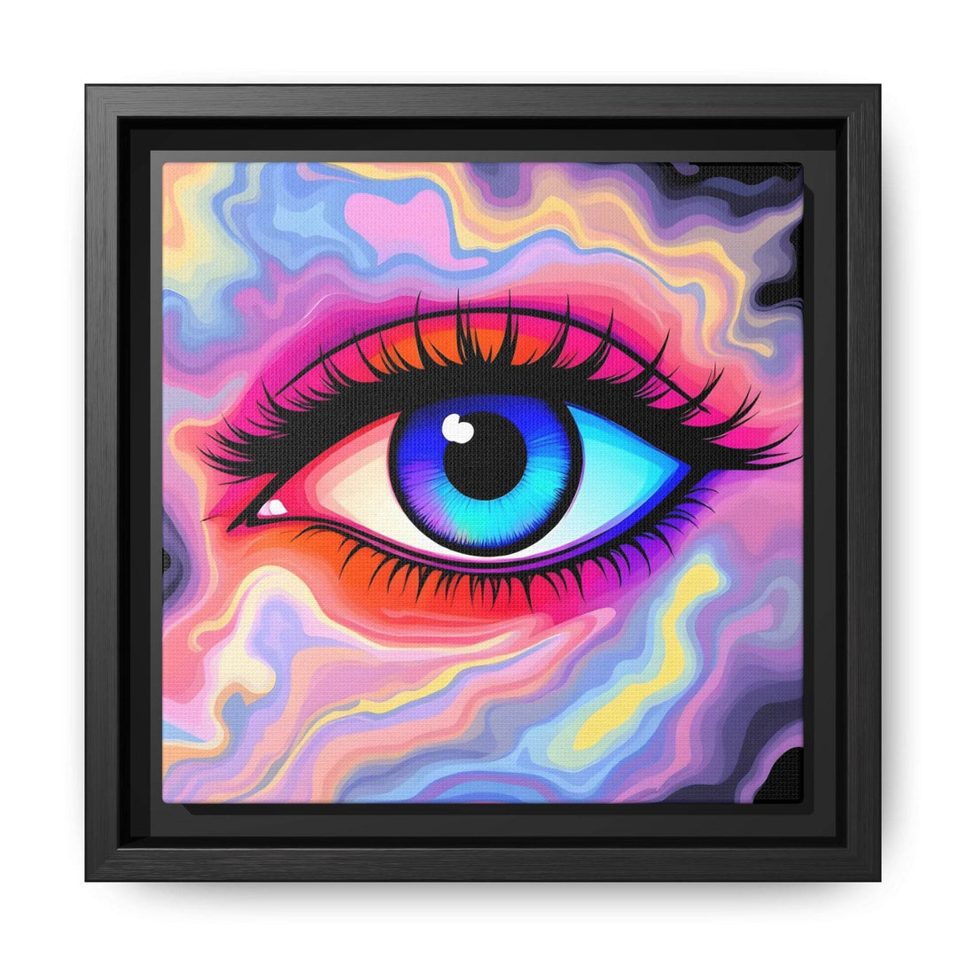 PsEyeFlow #23 - Nebula Gaze ( Colorful Framed Matte Canvas Decor ) - Highdellic