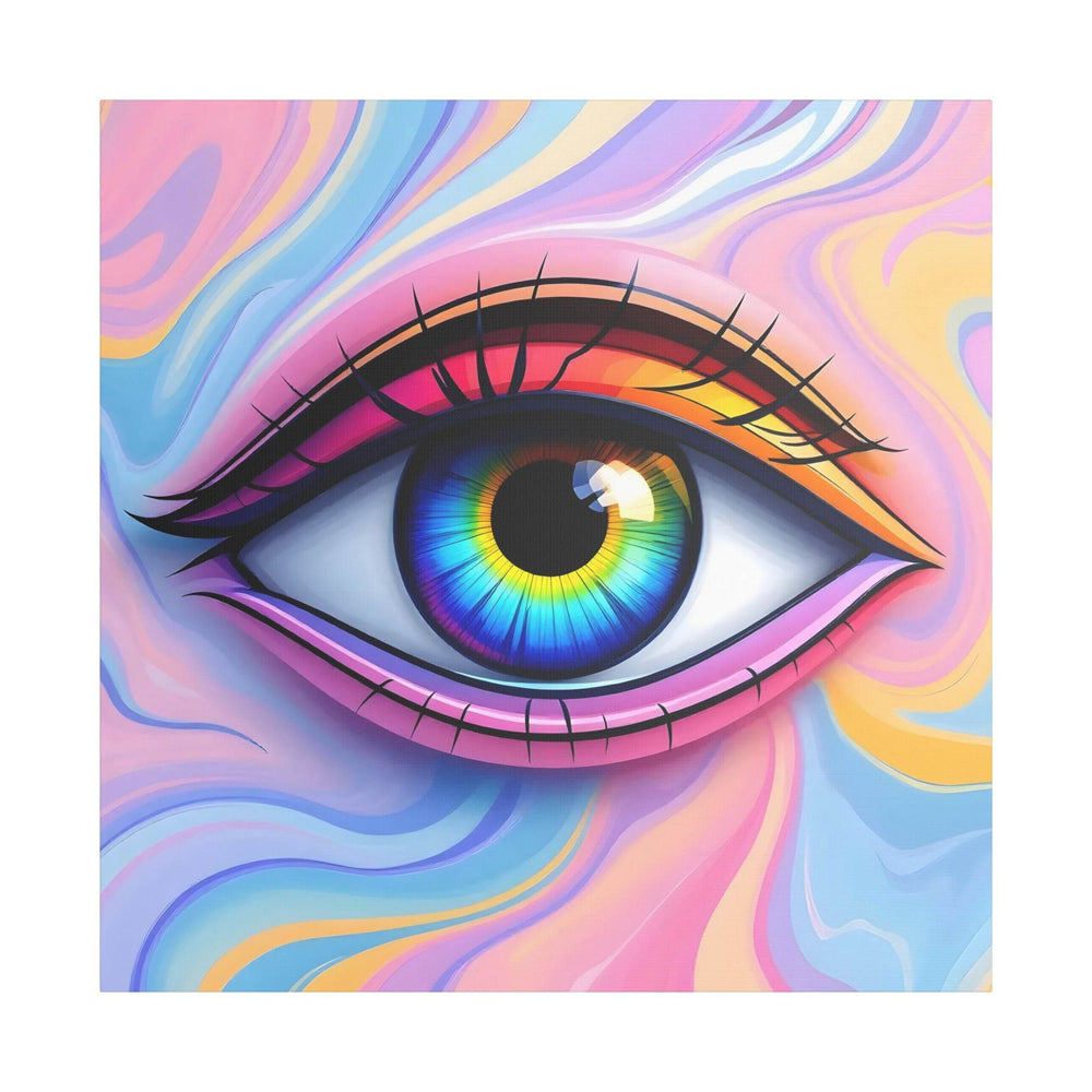PsEyeFlow #13 - Luminous Gaze. (Satin Canvas, Stretched) - Highdellic