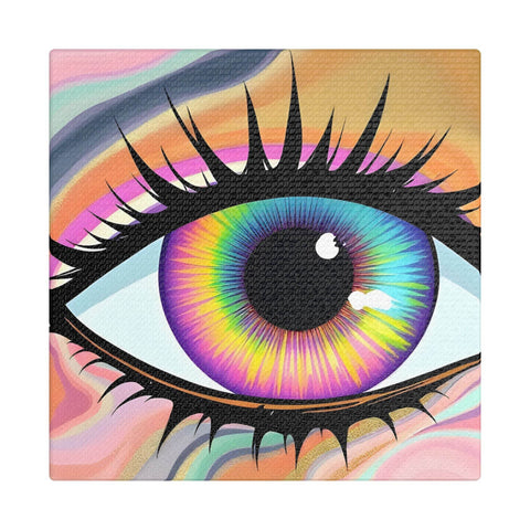 PsEyeFlow #7 - Cosmic Gaze. (Satin Canvas, Stretched) - Highdellic