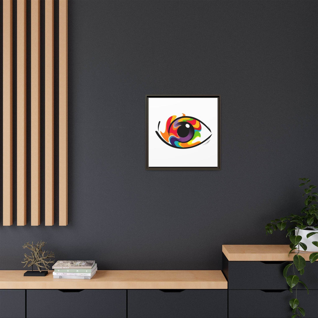 PsEyeGo 3 – Chromatic Flame on Framed Matte Canvas (Multi-color) - Highdellic