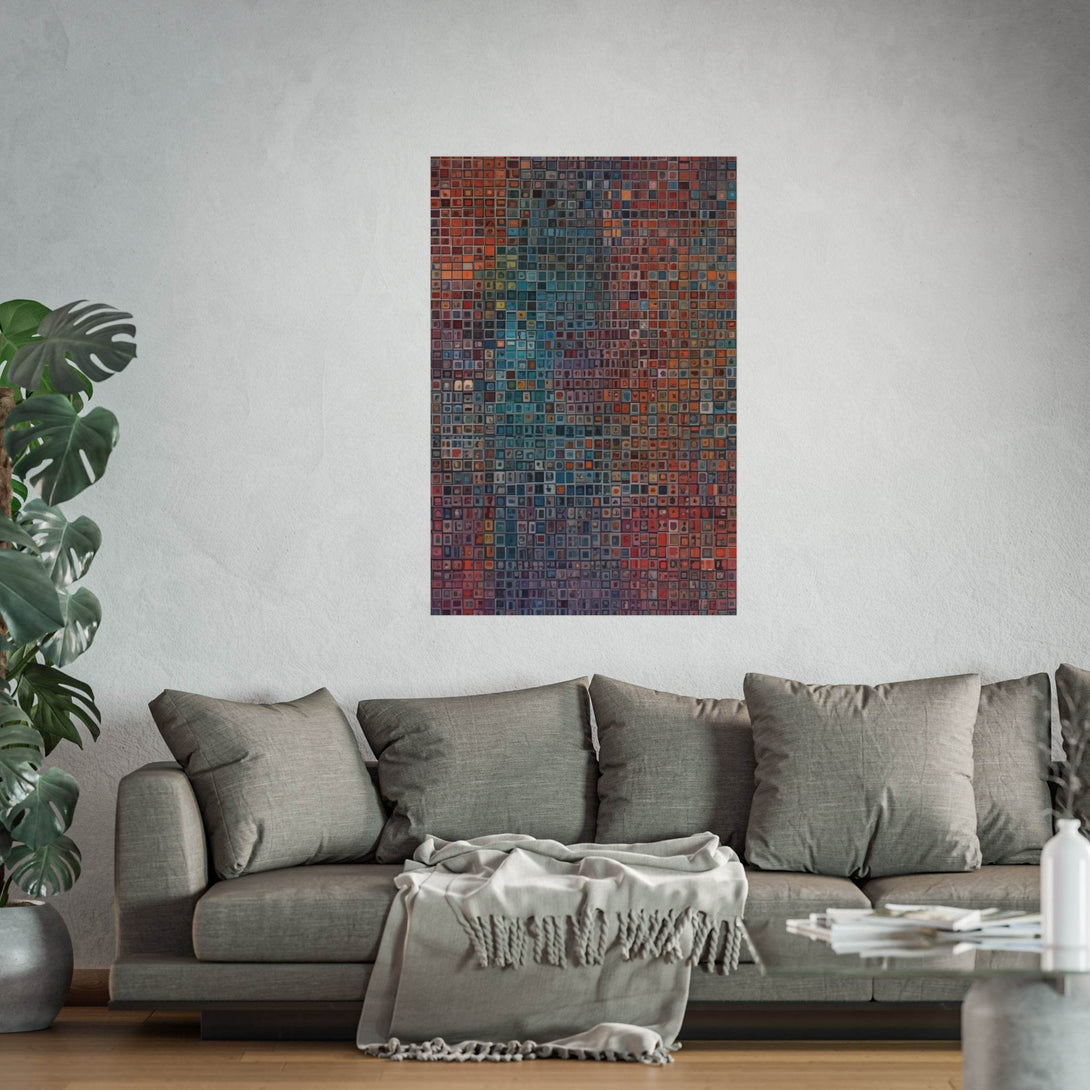 PsEyeCode #2c - Encrypted Echo on Vertical (2:3) Fine Art Poster - Highdellic