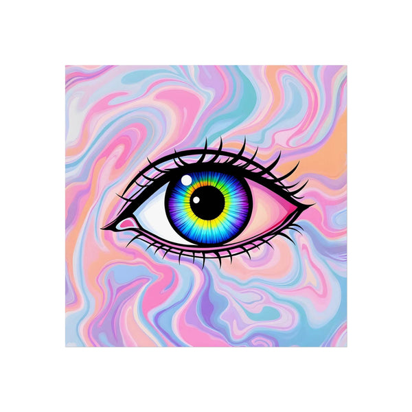 PsEyeFlow #3 – Vivid Mirage on Square Fine Art Poster - Highdellic