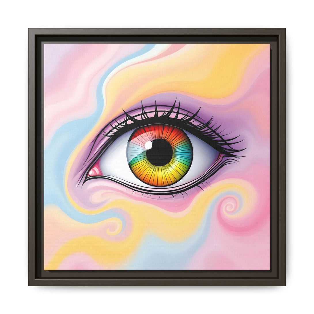 PsEyeFlow #36 – The Whispering Spiral on Framed Matte Canvas - Highdellic