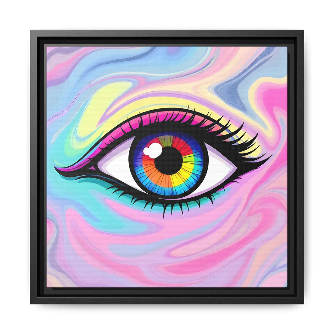 PsEyeFlow #8 - Radiant Vision. ( Colourful Framed Matte Canvas Decor ) - Highdellic