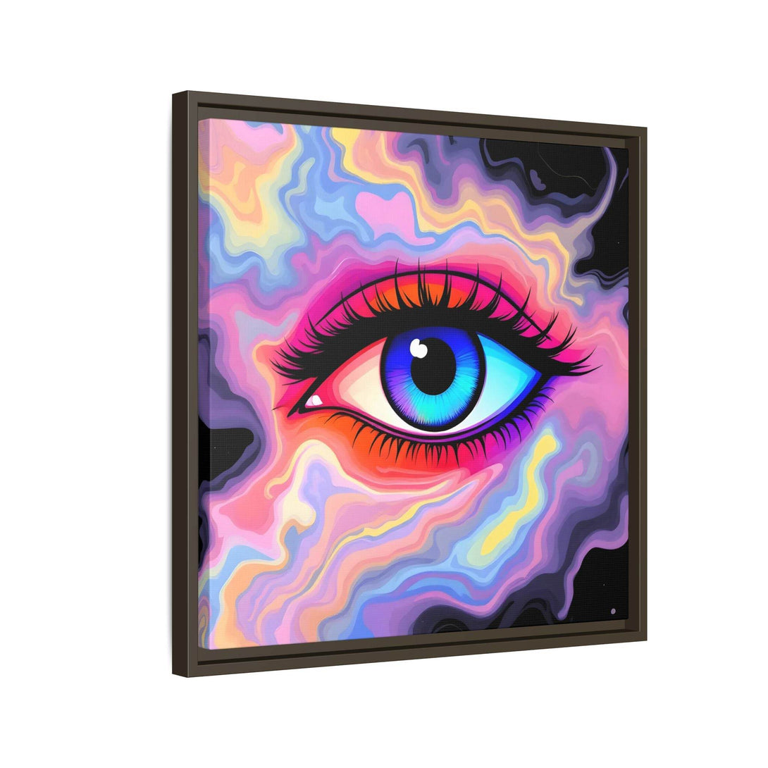 PsEyeFlow #23 - Nebula Gaze ( Colorful Framed Matte Canvas Decor ) - Highdellic