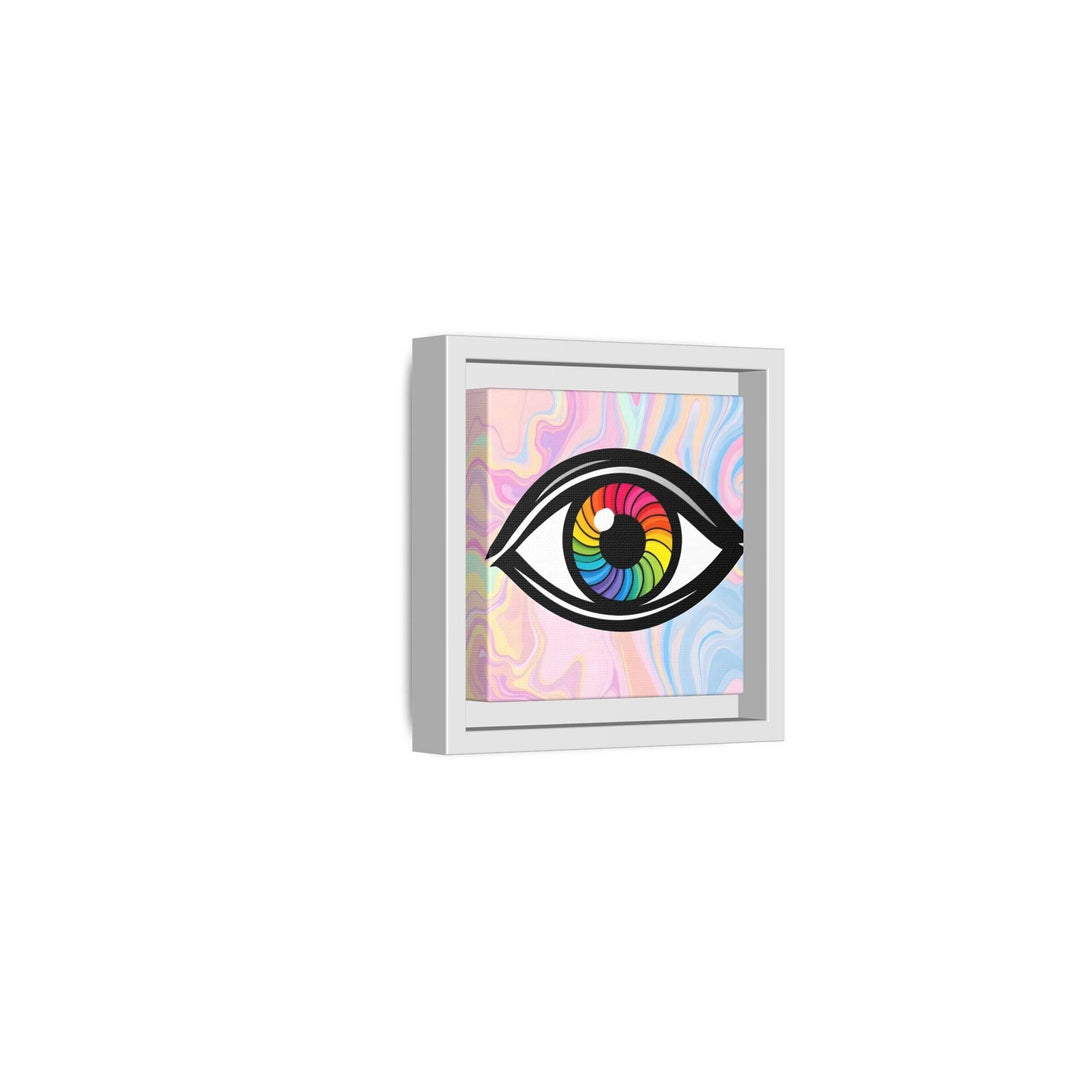 PsEyeFlow #10 - Hypnotic Spectrum. ( Colorful Framed Matte Canvas Decor ) - Highdellic