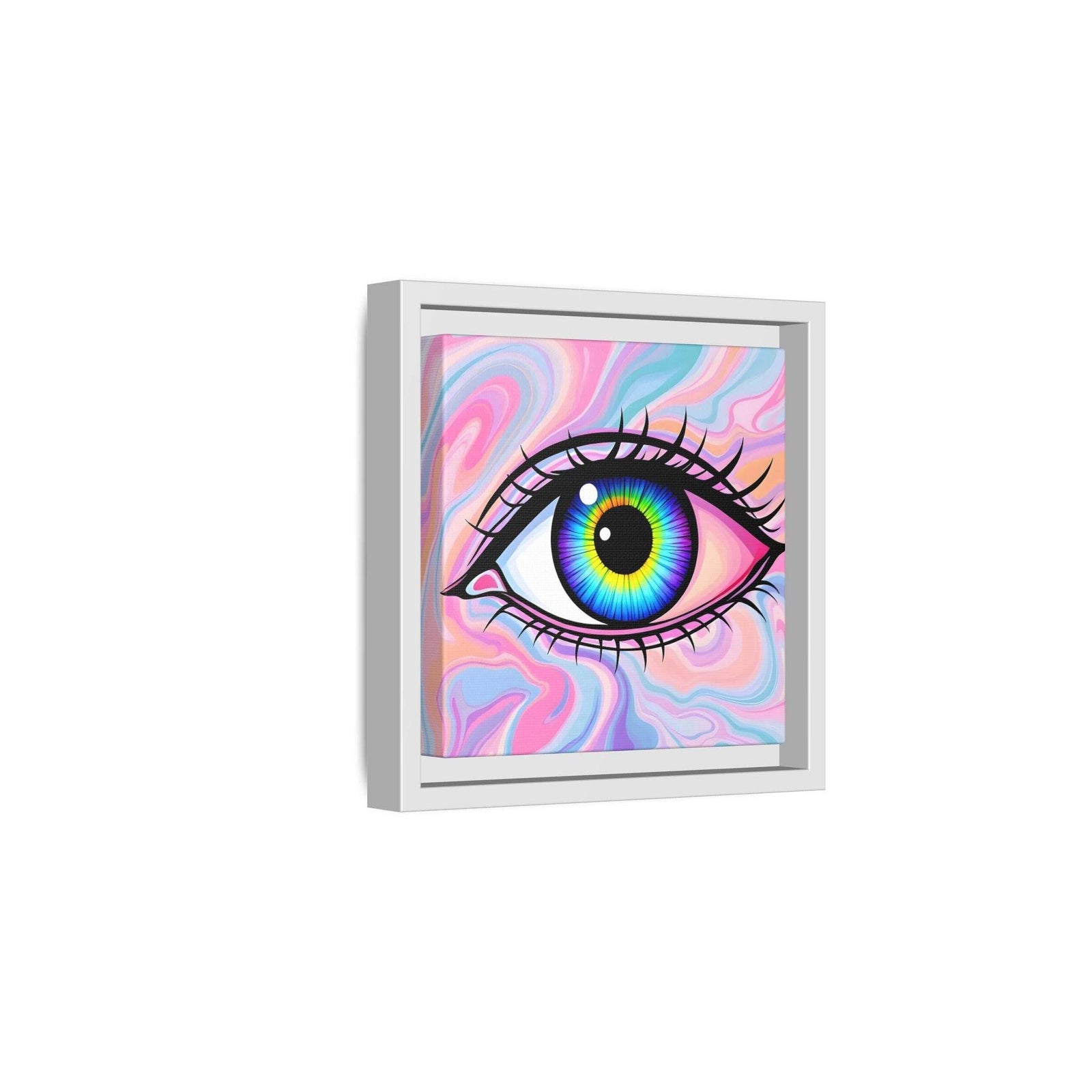 PsEyeFlow #3 – Vivid Mirage (Matte Canvas, Framed (Multi-color)) - Highdellic