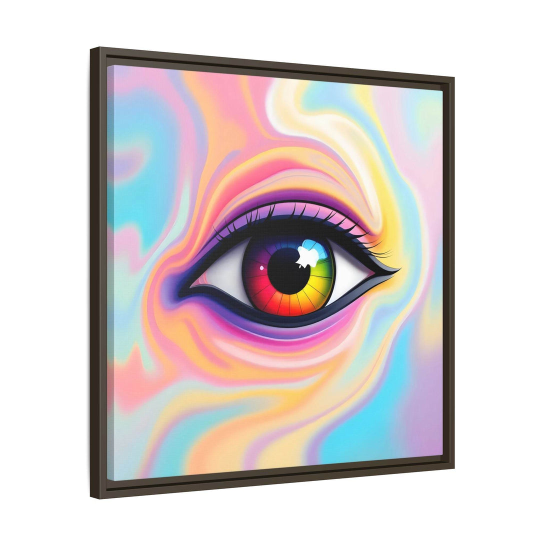 PsEyeFlow #34 – Veil of Visions on Framed Matte Canvas (multi colour) - Highdellic
