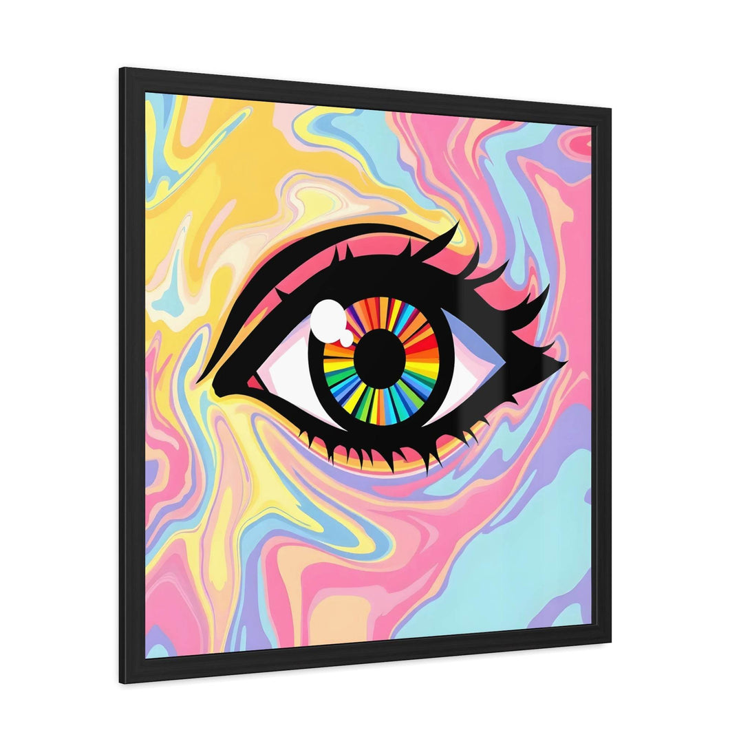 PsEyeFlow #12 - Prismatic Glimpse. ( wood Framed semi-gloss coated paper ) - Highdellic