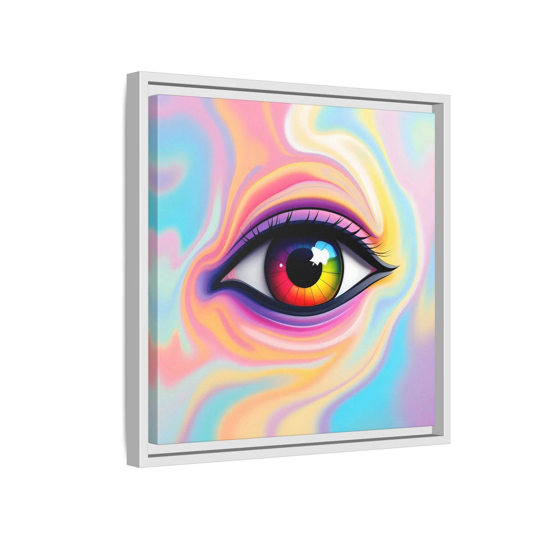 PsEyeFlow #34 – Veil of Visions on Framed Matte Canvas (multi colour) - Highdellic