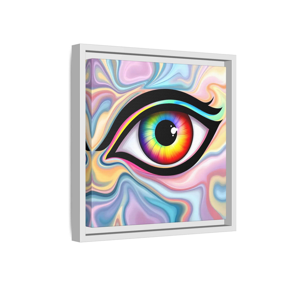 PsEyeFlow #24 - Prism Reflection (Square Matte Canvas, Framed (Multi-color)) - Highdellic