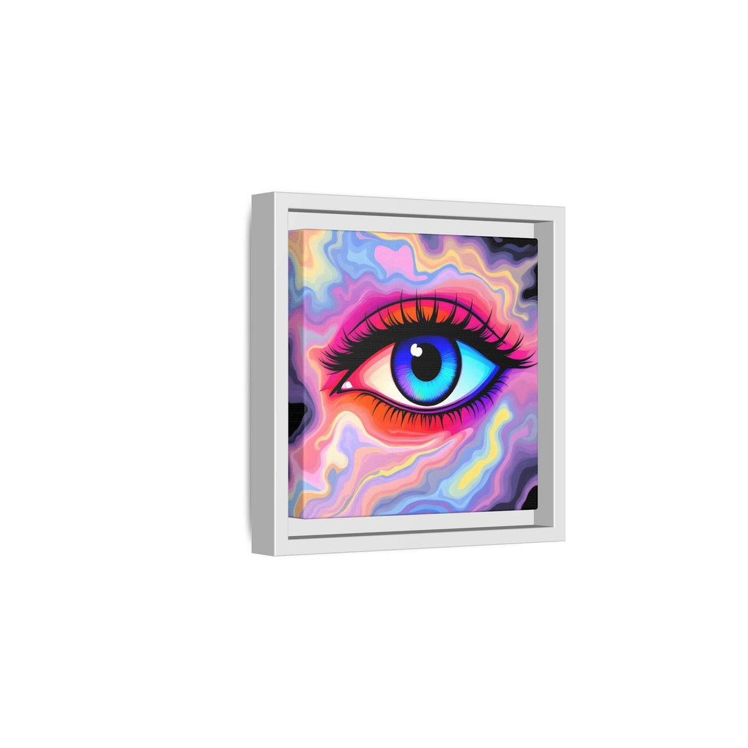 PsEyeFlow #23 - Nebula Gaze ( Colorful Framed Matte Canvas Decor ) - Highdellic