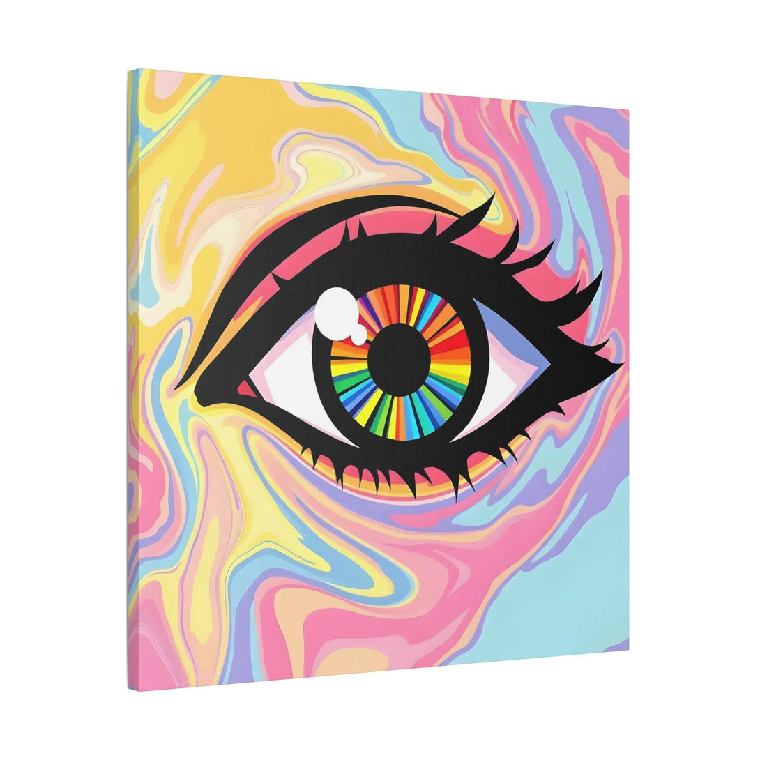 PsEyeFlow #12 - Prismatic Glimpse. (Satin Canvas, Stretched) - Highdellic