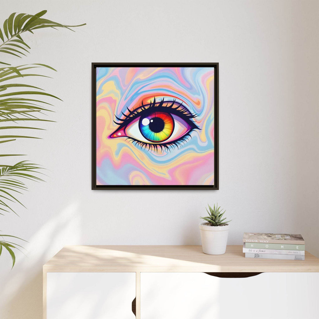 PsEyeFlow #20 - Dreamwave Vision. ( Colorful Framed Matte Canvas Decor ) - Highdellic