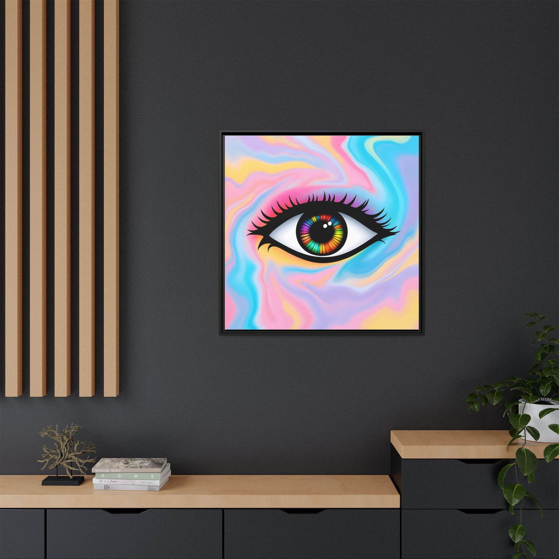 PsEyeFlow #32 - Prism Mirage on Framed Matte Canvas (multi colour) - Highdellic