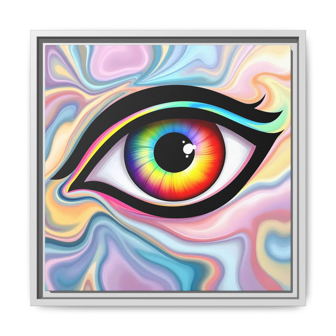 PsEyeFlow #24 - Prism Reflection (Square Matte Canvas, Framed (Multi-color)) - Highdellic