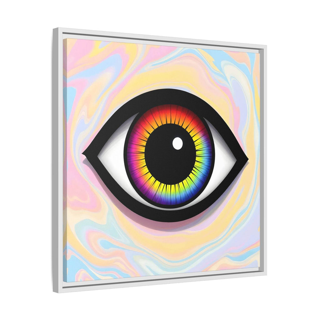 PsEyeFlow #25 - Chromatic Horizon. (Matte Canvas, Framed (Multi-color)) - Highdellic
