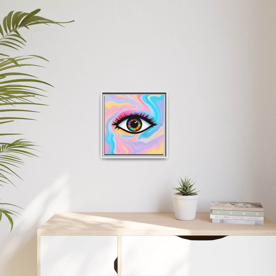 PsEyeFlow #32 - Prism Mirage on Framed Matte Canvas (multi colour) - Highdellic