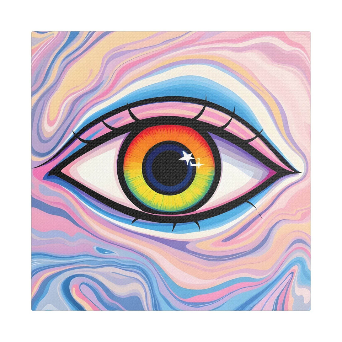 PsEyeFlow #9 - Celestial Stare. (Satin Canvas, Stretched) - Highdellic
