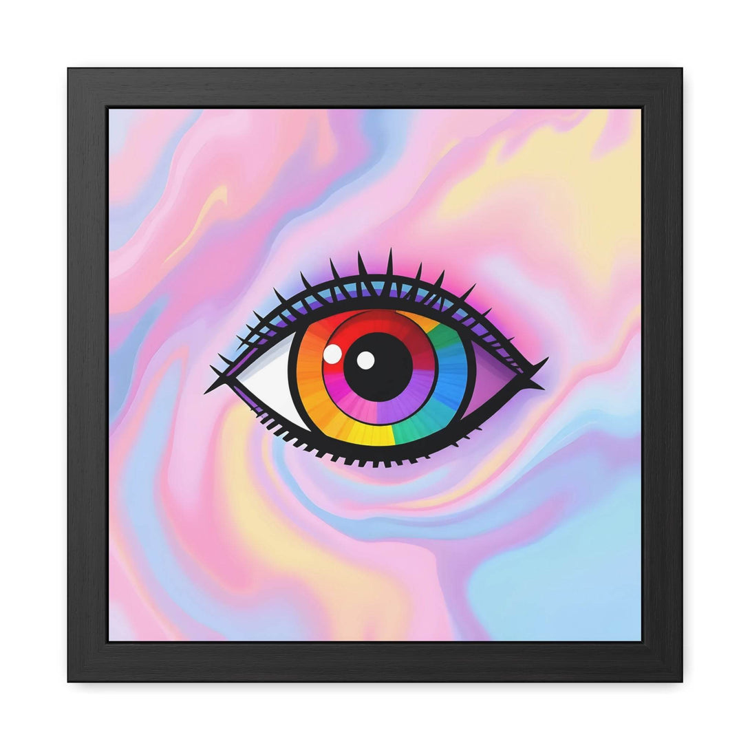PsEyeFlow #11 - Spectrum Awakening. ( wood Framed semi-gloss coated paper ) - Highdellic