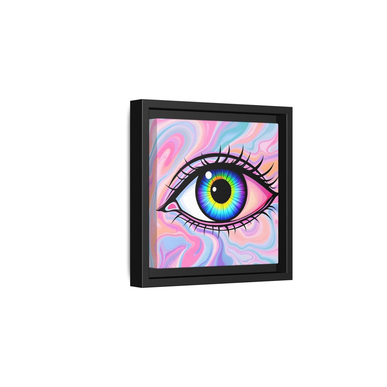 PsEyeFlow #3 – Vivid Mirage (Matte Canvas, Framed (Multi-color)) - Highdellic