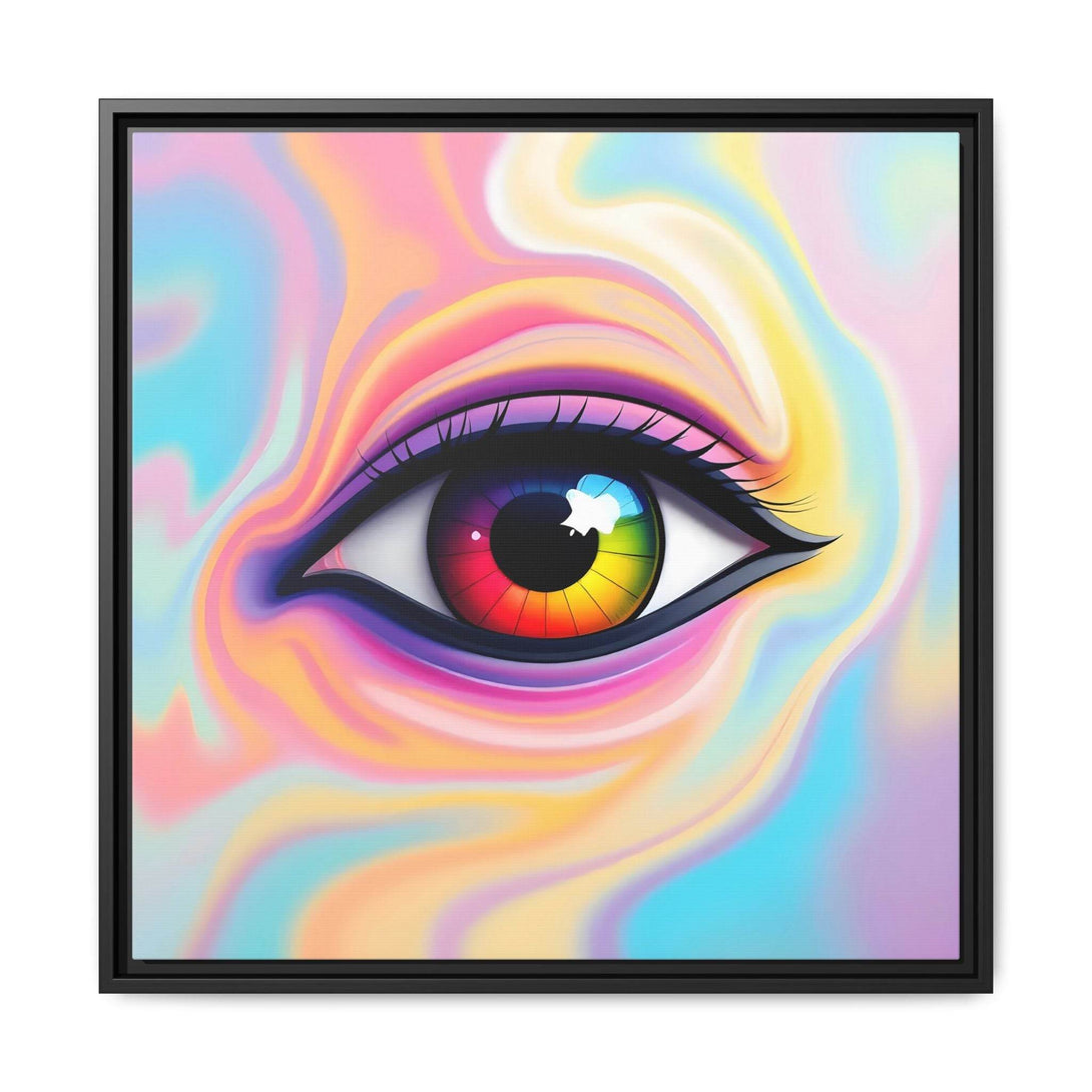 PsEyeFlow #34 – Veil of Visions on Framed Matte Canvas (multi colour) - Highdellic