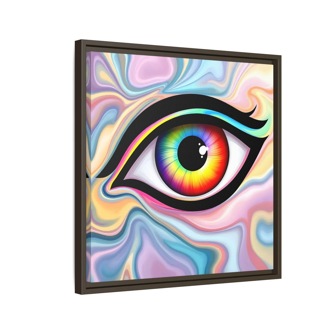 PsEyeFlow #24 - Prism Reflection (Square Matte Canvas, Framed (Multi-color)) - Highdellic